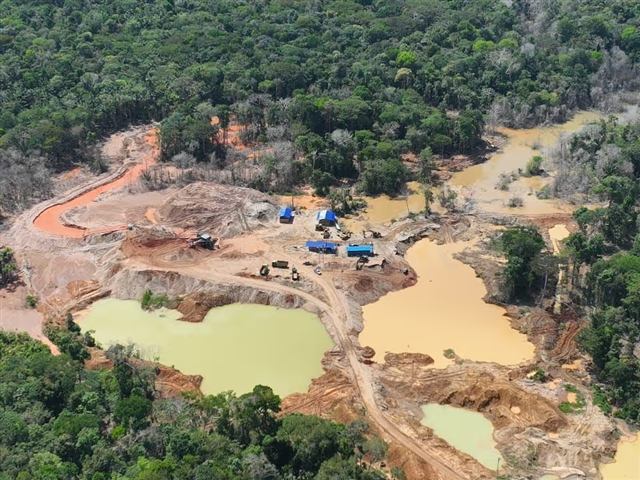 Aerial view of Minerales San Hilario mining operations
