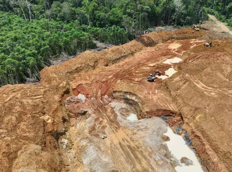 Mining infrastructure development at Minerales San Hilario.